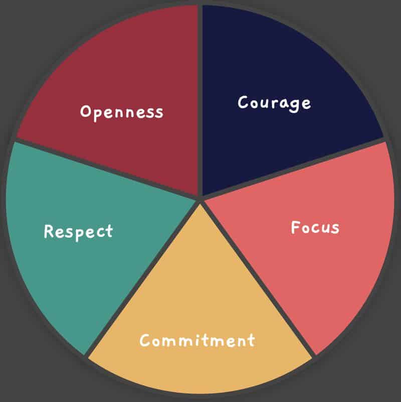 Scrum Value in pie shape.